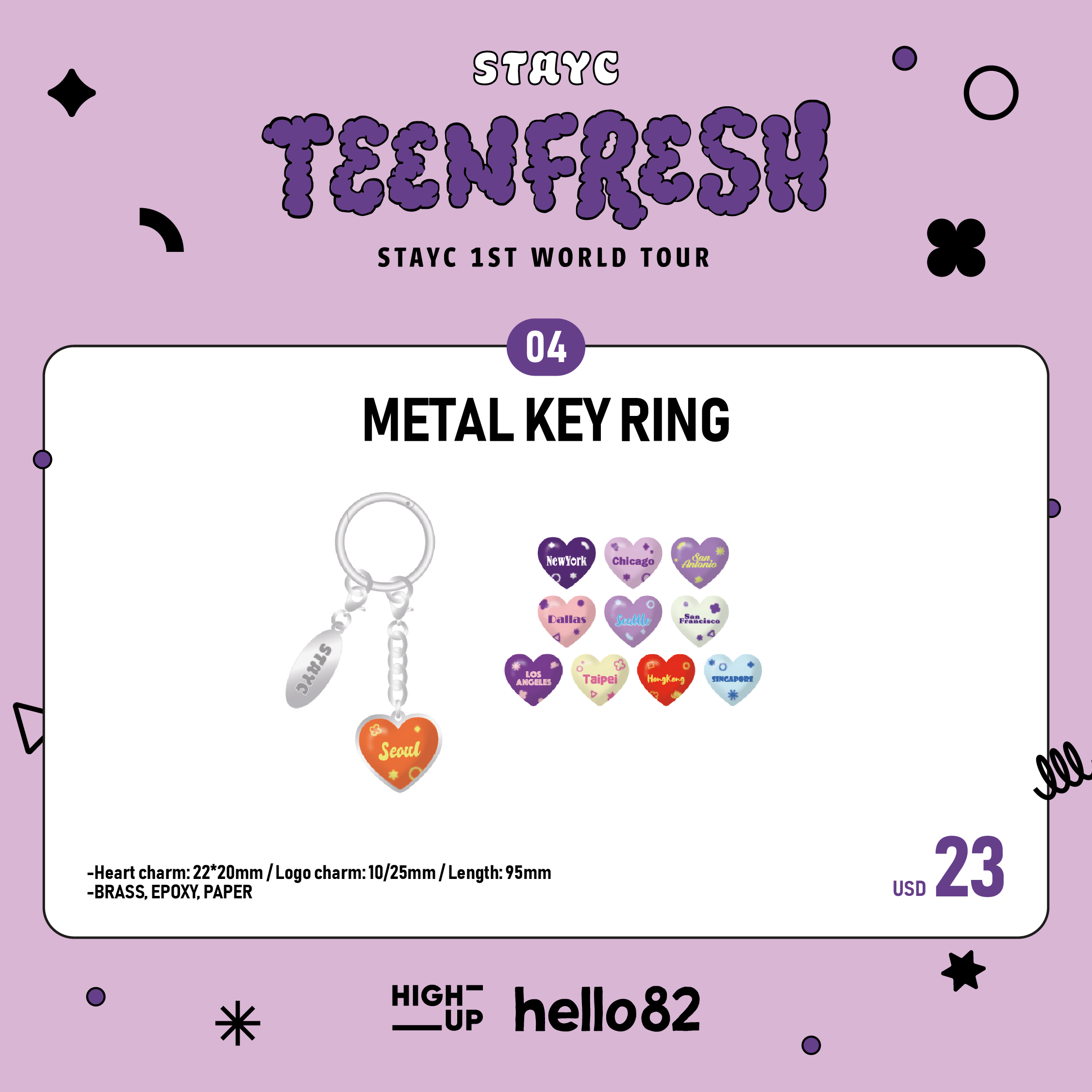 STAYC 1ST WORLD TOUR [TEENFRESH] OFFICIAL MD - METAL KEY RING