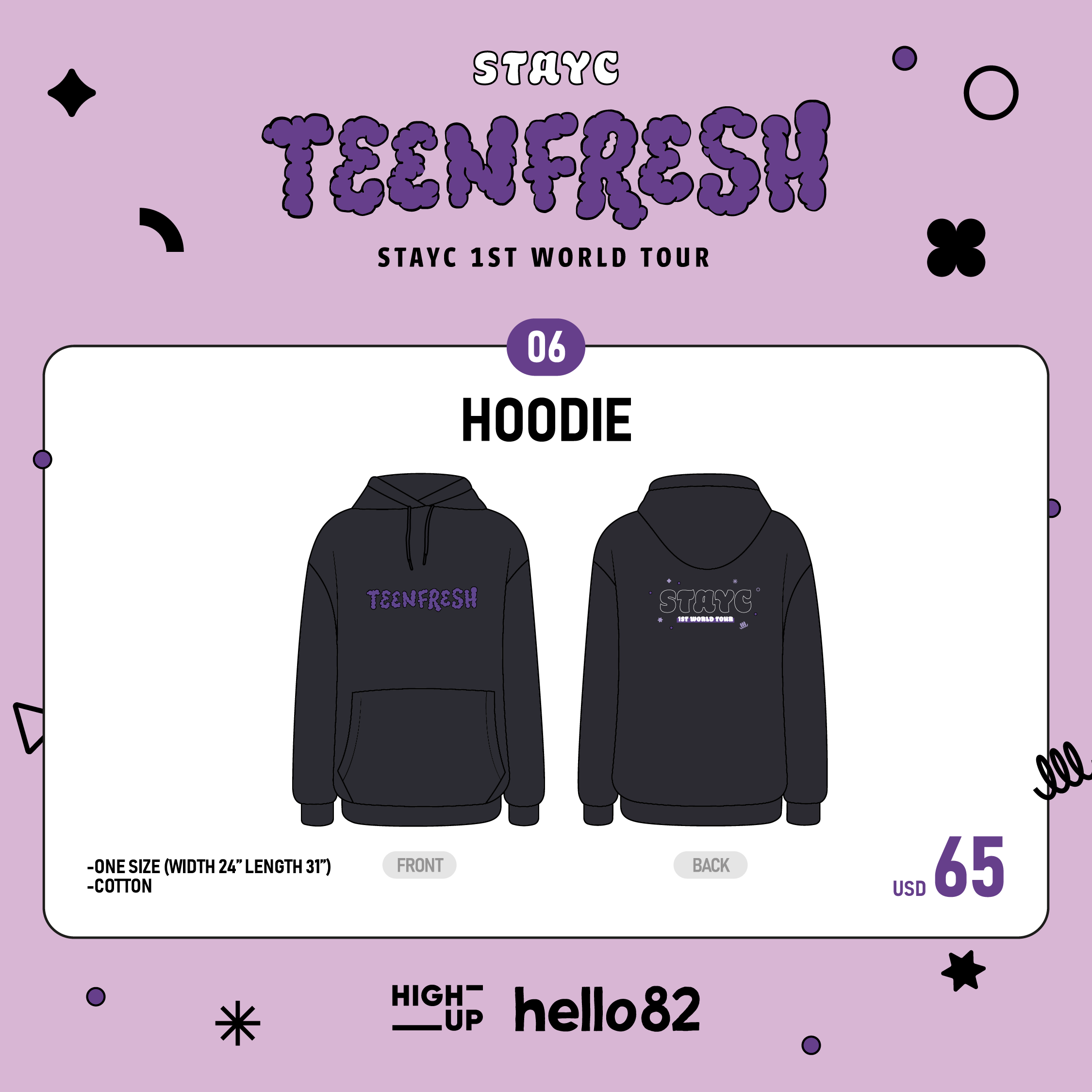 STAYC 1ST WORLD TOUR [TEENFRESH] OFFICIAL MD - HOODIE