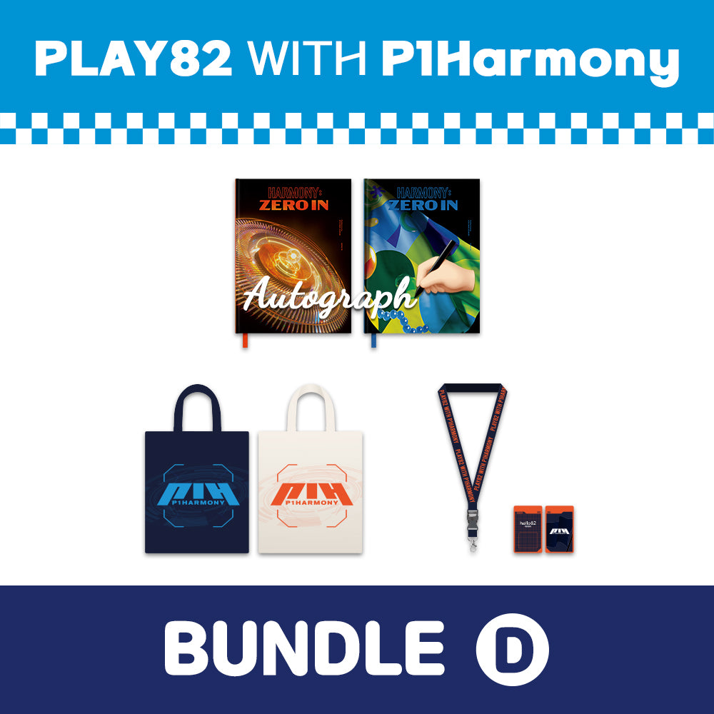 [PLAY82 WITH P1Harmony] BUNDLE D (PRE-SIGNED ALBUM + CANVAS TOTE BAG + LANYARD)